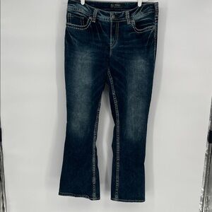 Silver Jeans Dark Blue Mid Bootcut Size 16